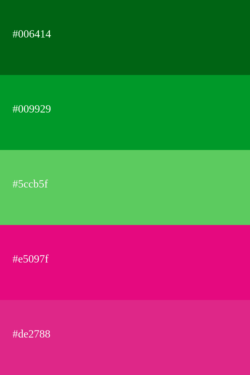 couleur verte et magenta