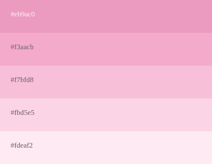 Pink Color Palettes [+ Combinations and codes]