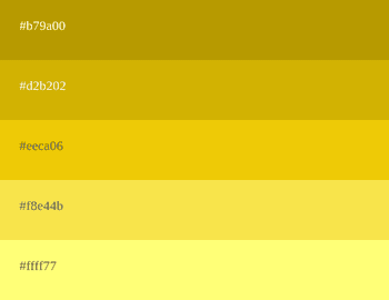 Meilleures Combinaisons De Palettes De Couleurs Jaunes