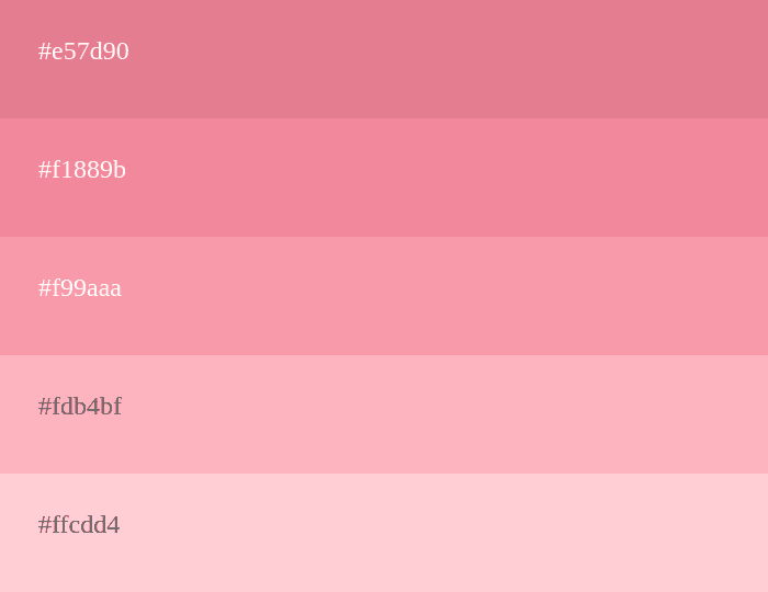 Pink Color Palettes [+ Combinations and codes]