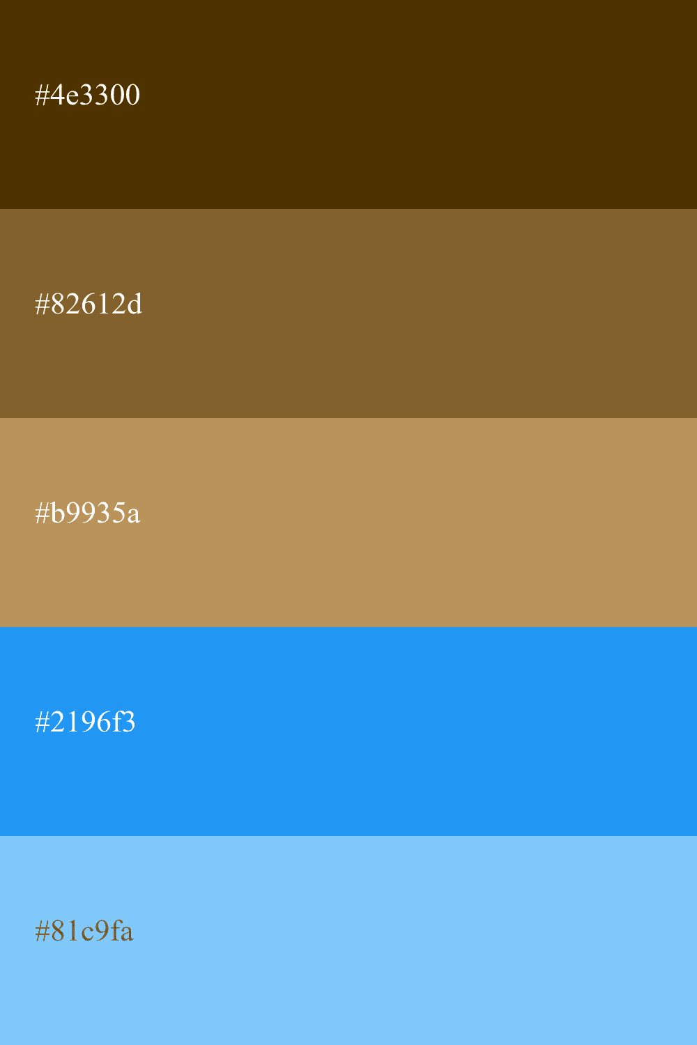 cor ocre e azul