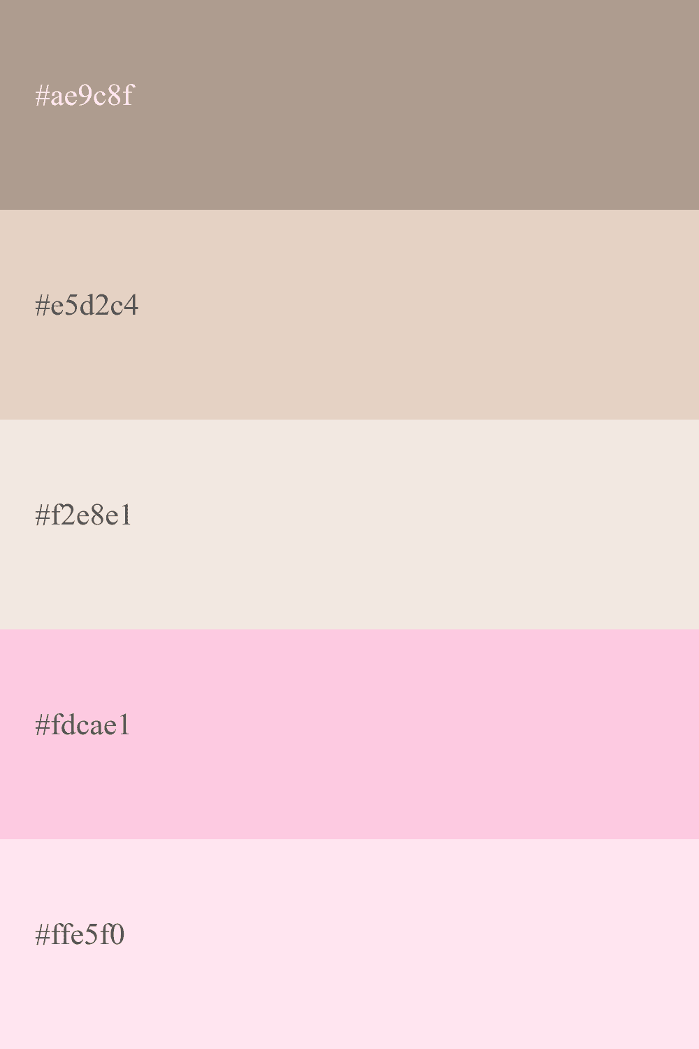 nude color and pale pink