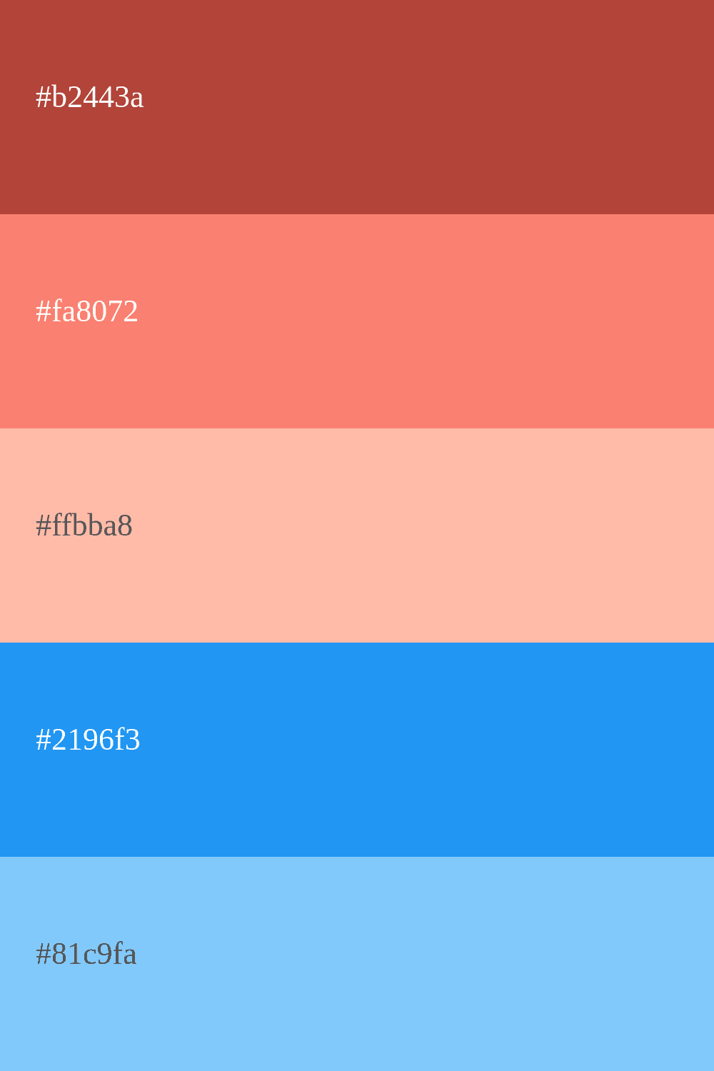 Lachs und Blau Kombination