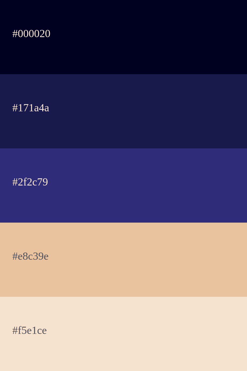 Combination palette of navy blue and beige