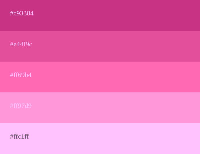 Super Light Pink Color Scheme » Monochromatic »