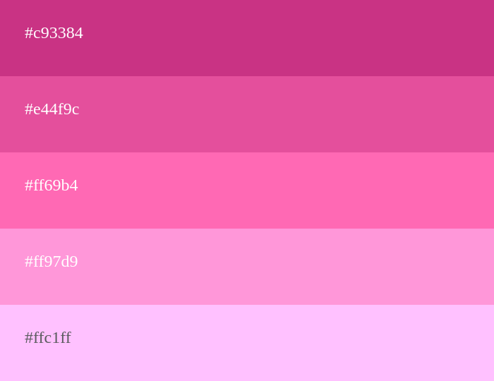 Combinaciones paletas de color rosa [+ esquemas y códigos]