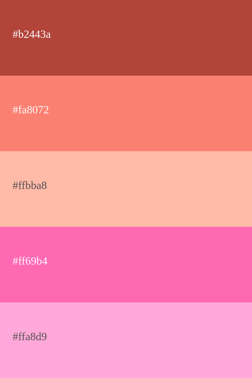 Salmon and Pink Color Palette