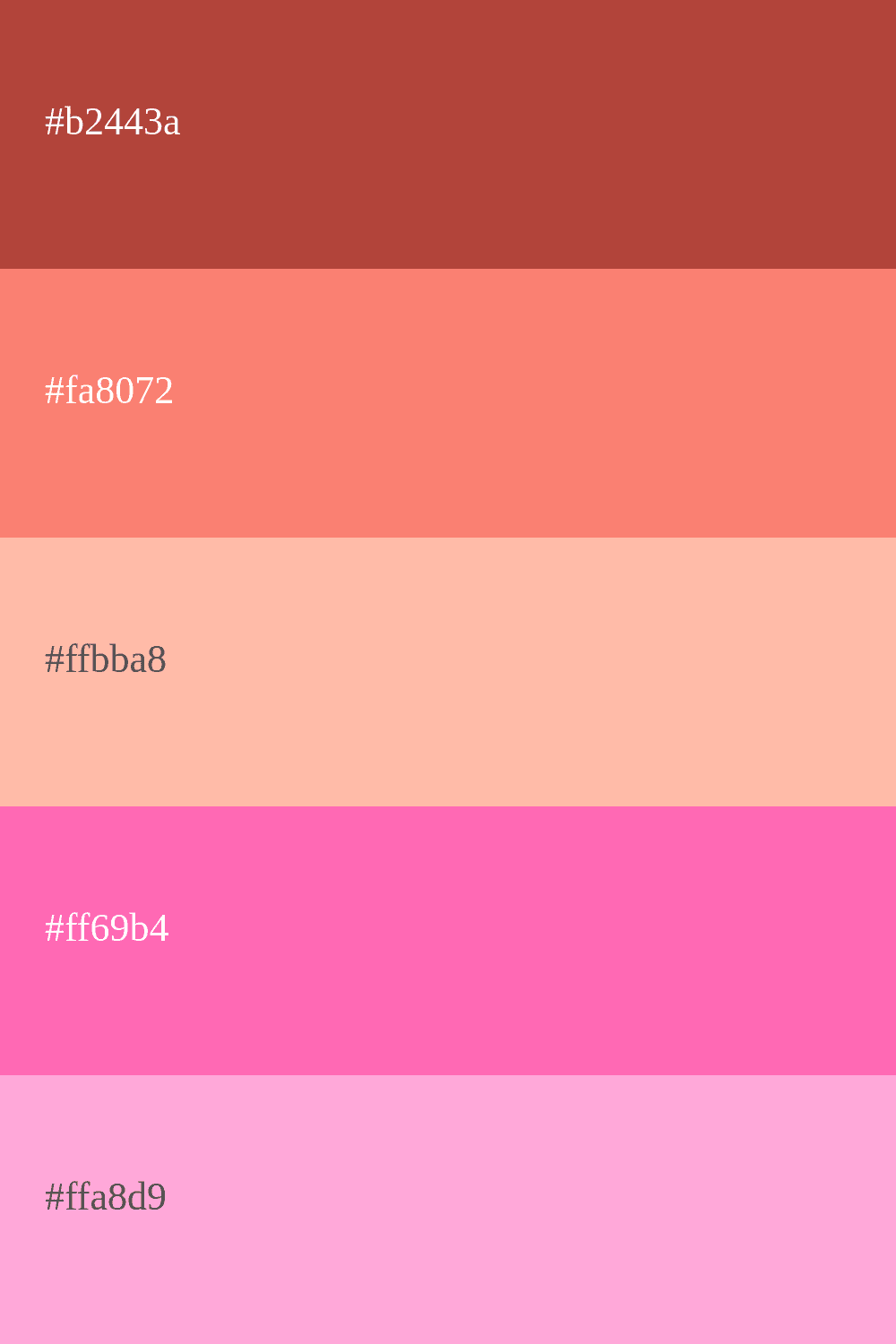 Lachs und Rosa Farbpalette