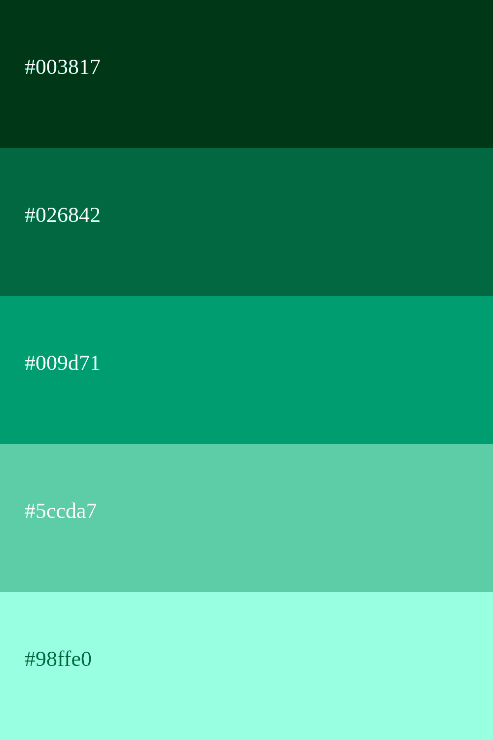 emerald color palette