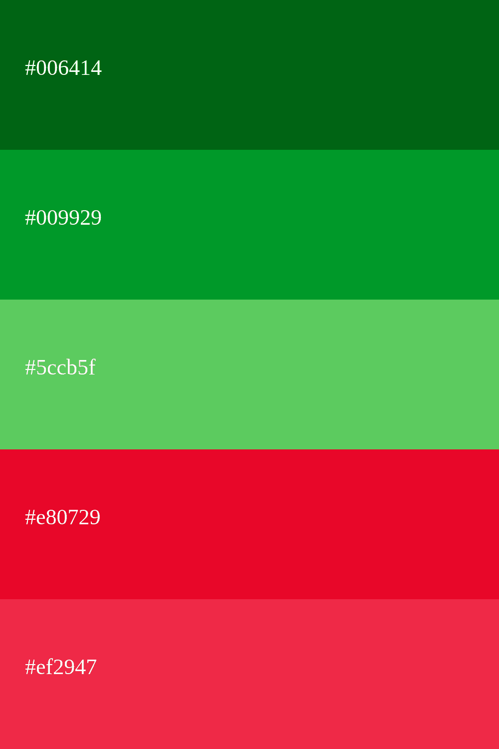 cor verde e vermelha