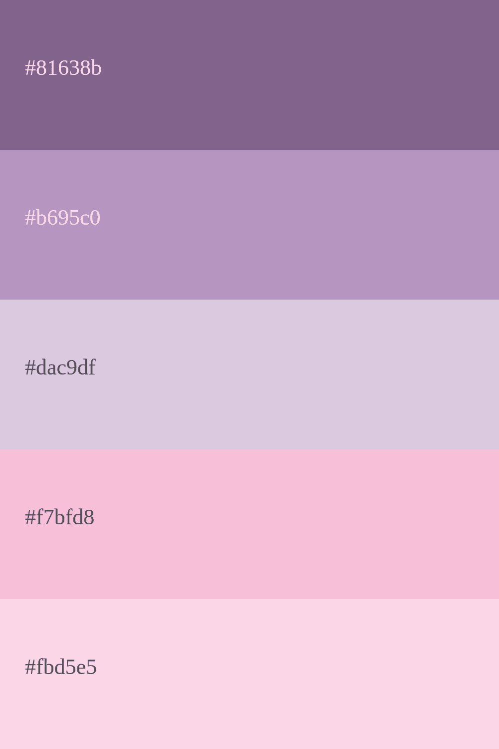 lilac and pastel pink