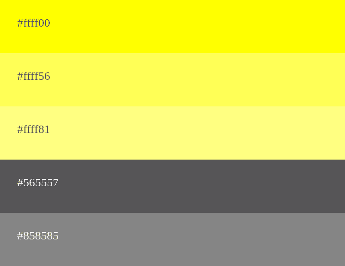 yellow and gray color palette