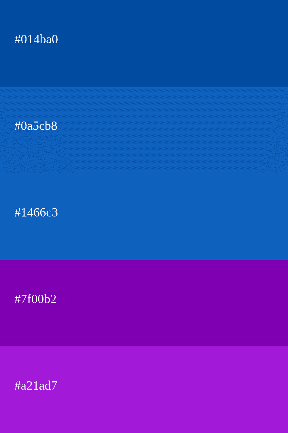 bleu électrique et violet