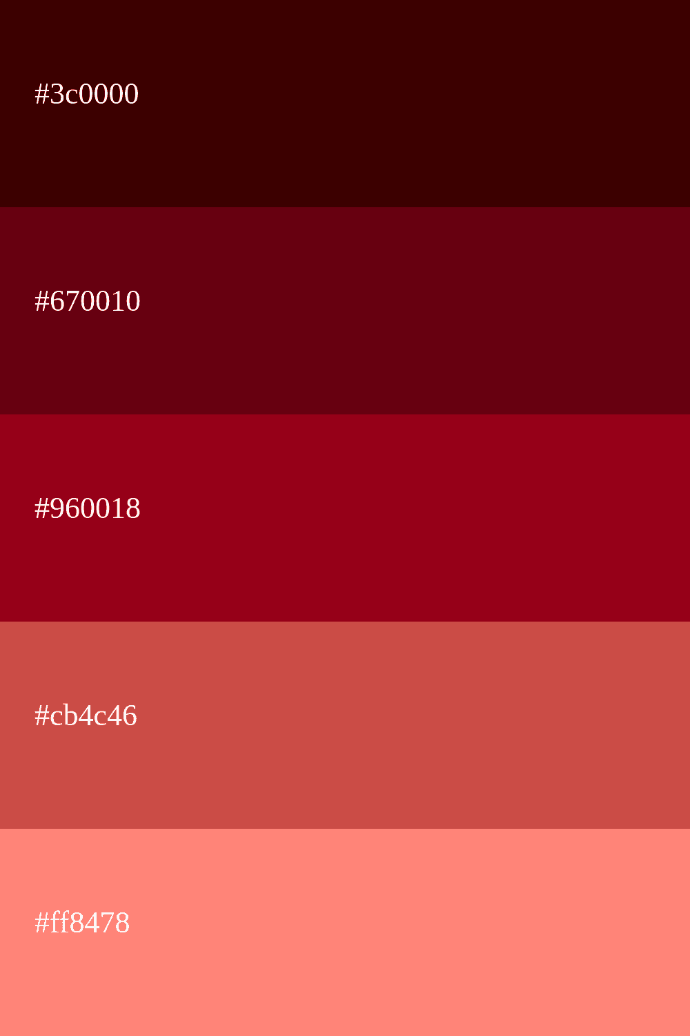 carmine color palette