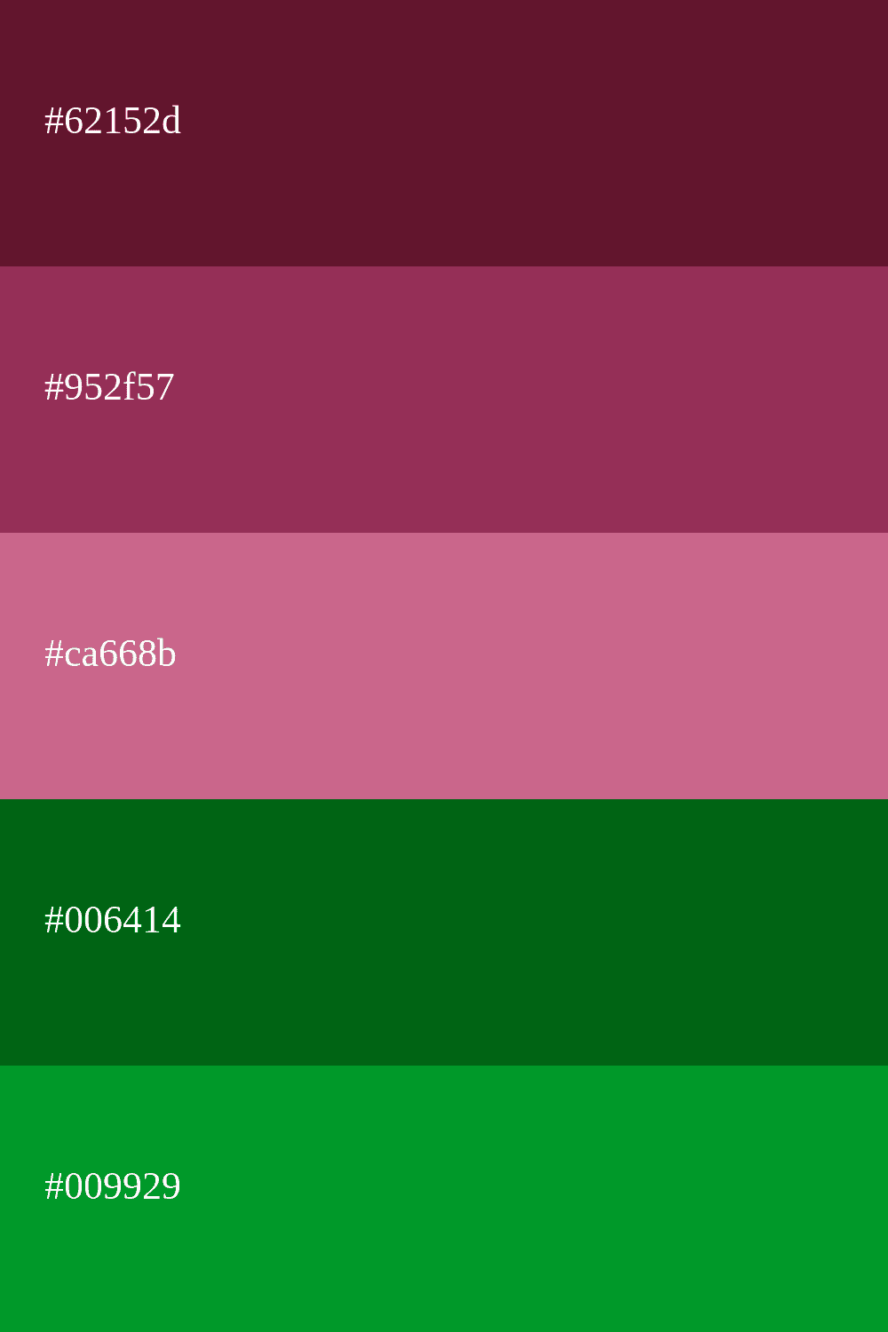 Kirschrot und grüne Farbe