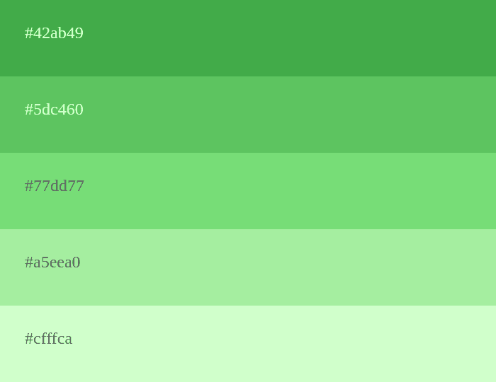 pastel green color palette