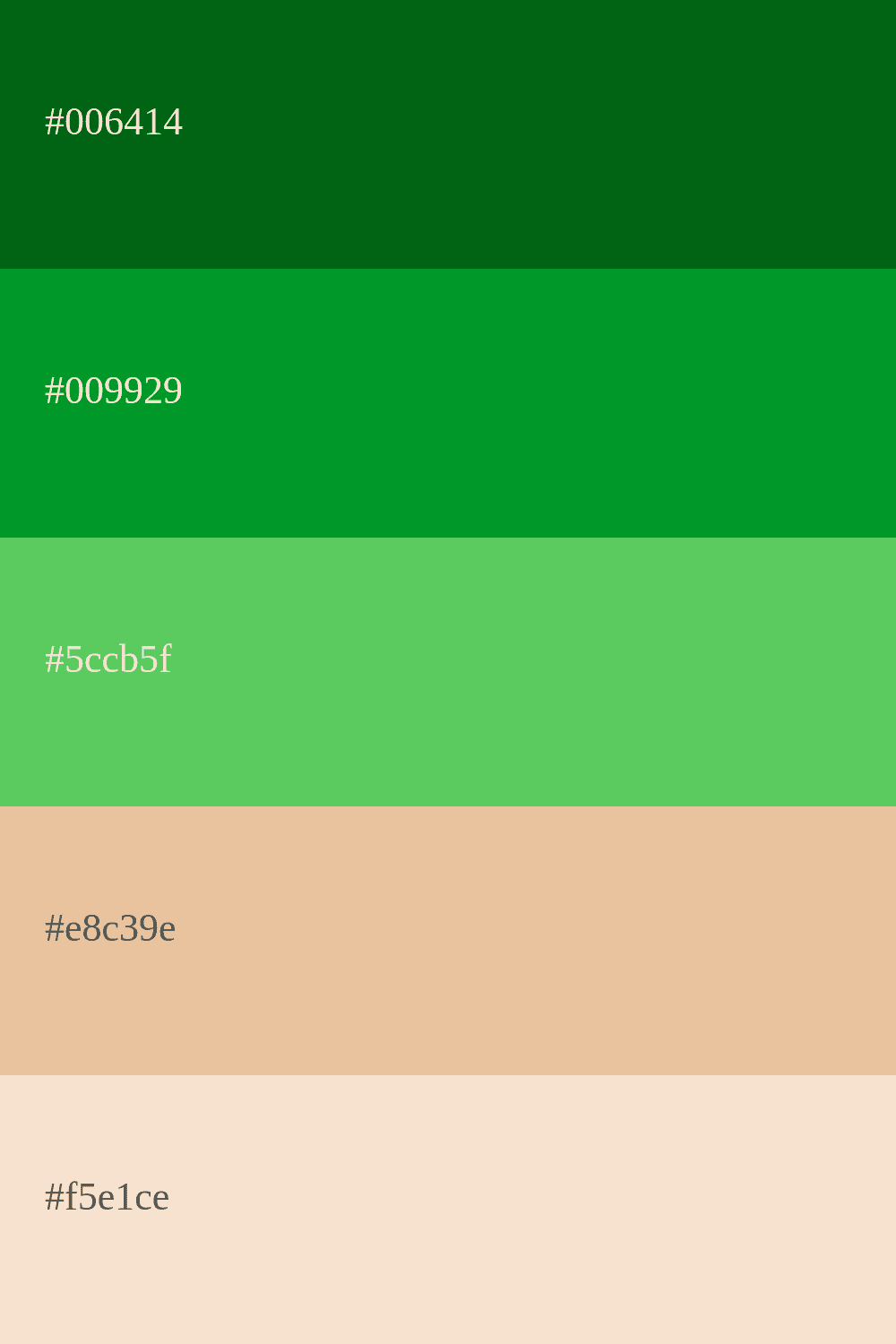 couleur verte avec du beige