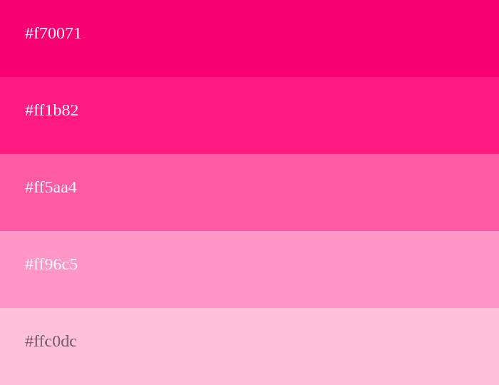 fuchsia color palette