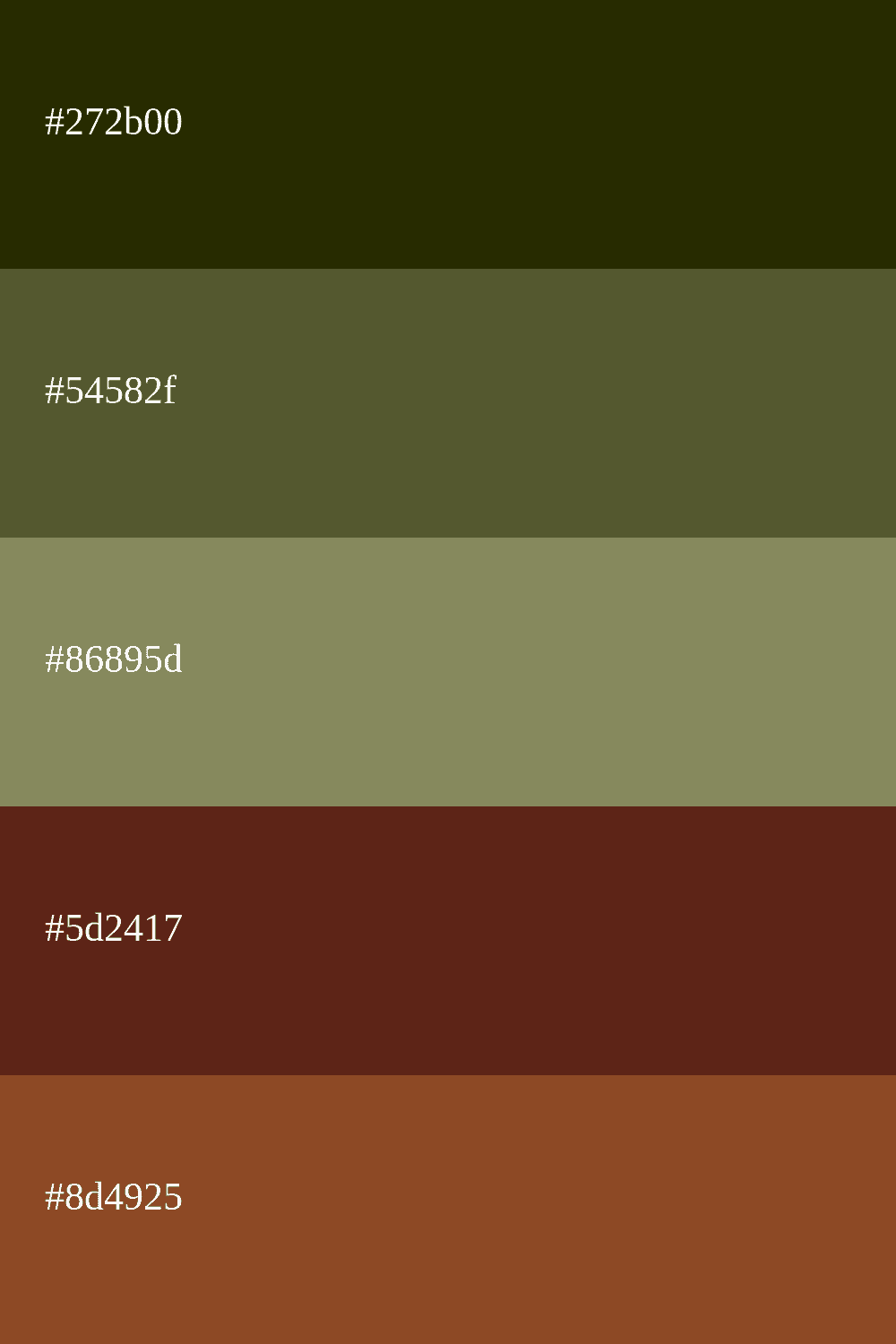 olive green and brown