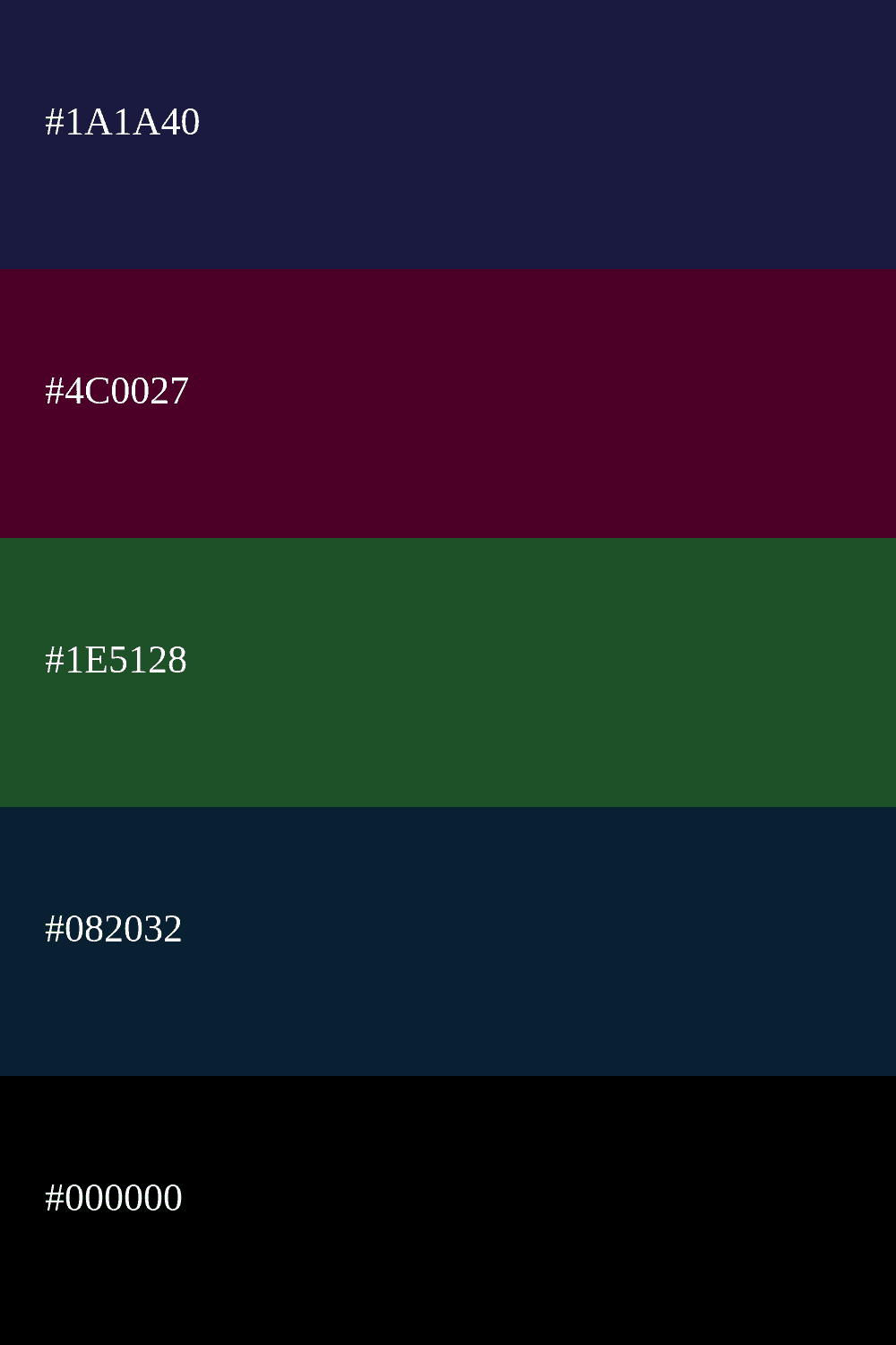 dark color palette