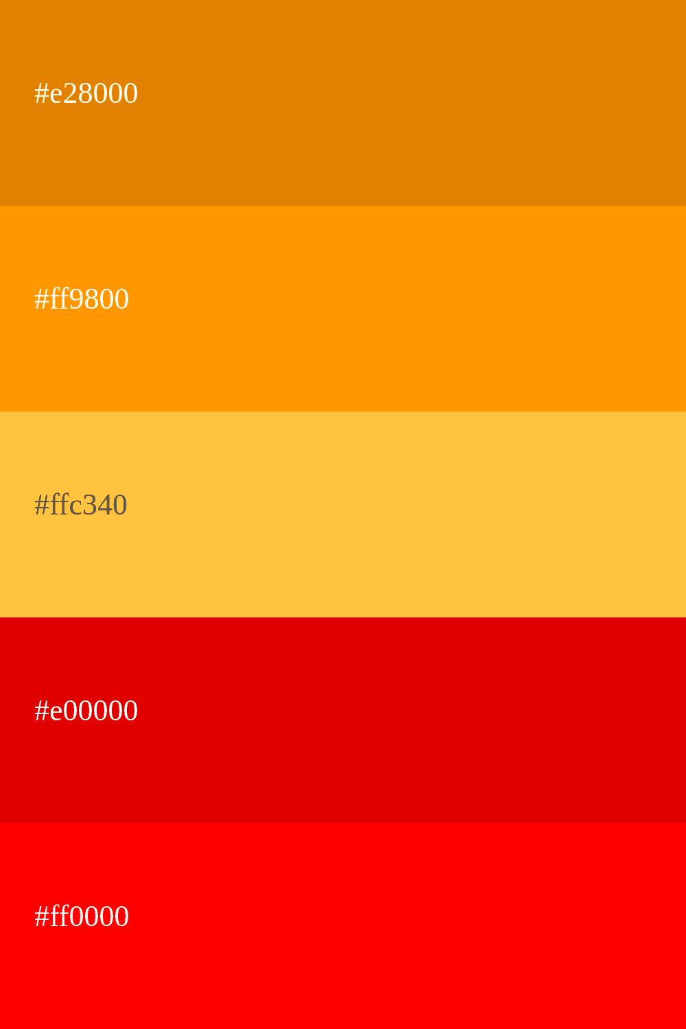cor laranja e vermelha