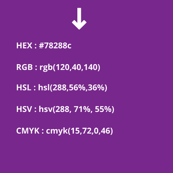 códigos del color violeta