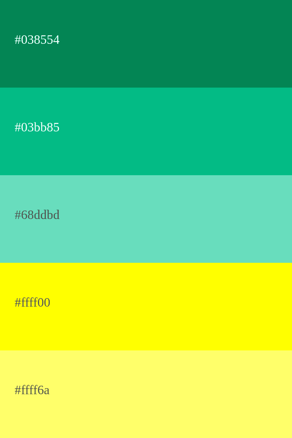 water green and yellow