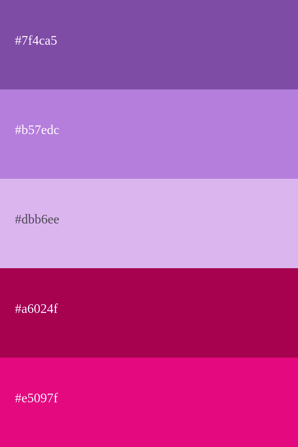 Combinação de cores magenta e lavanda