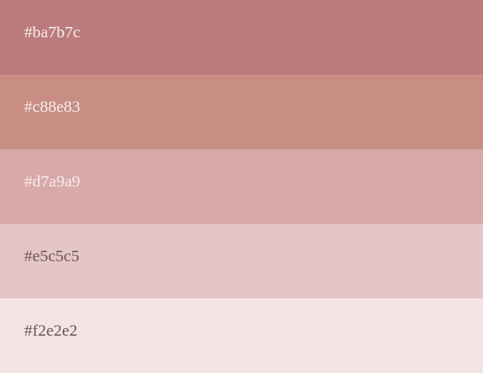 paleta de colores rosa viejo