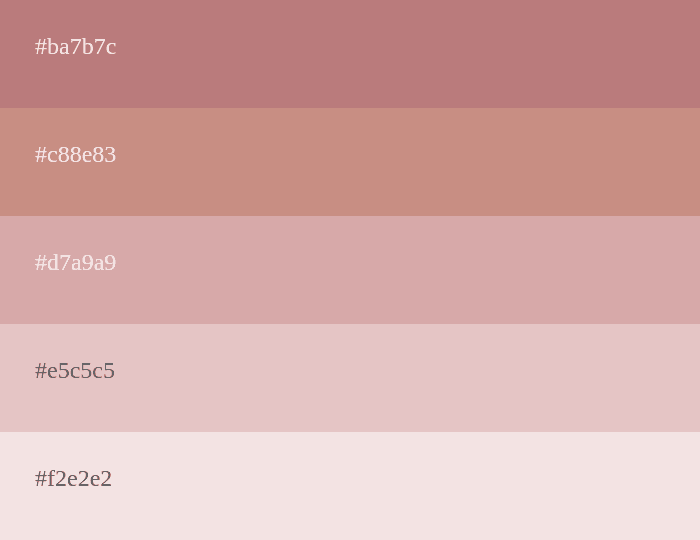 16+ Light Pink Color Palette