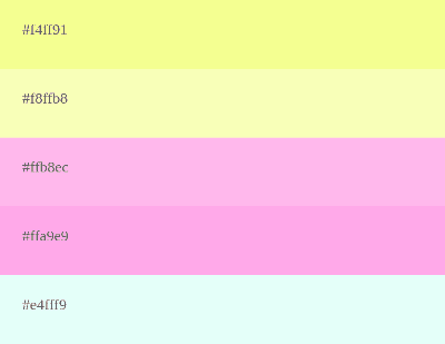 HTML color palette