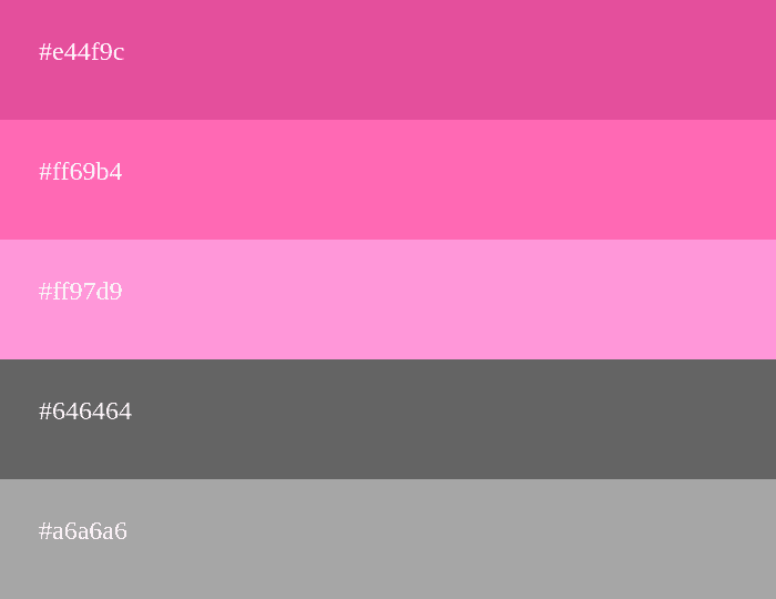 Rosa und graue Farbpalette