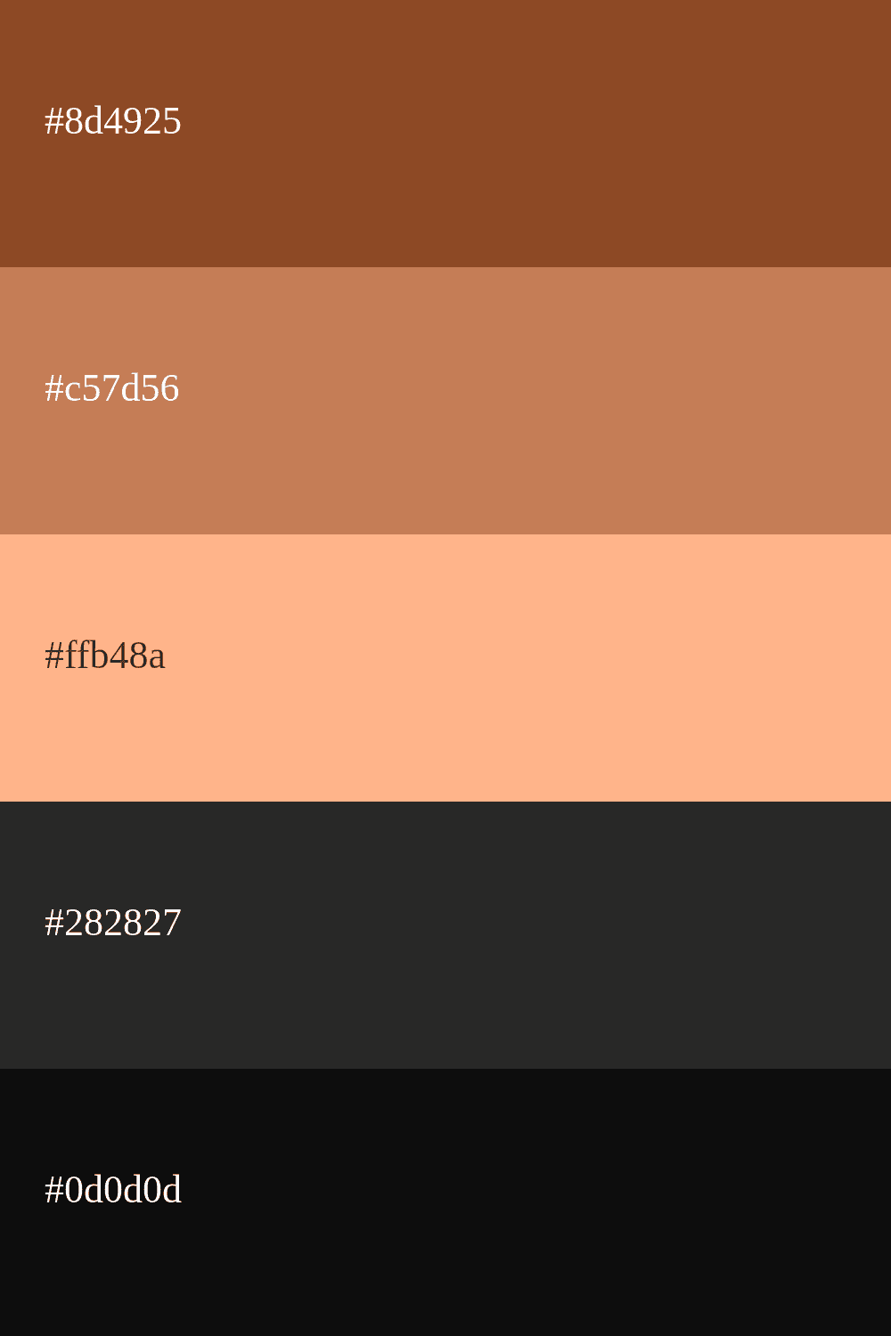 Braune und schwarze Farbe