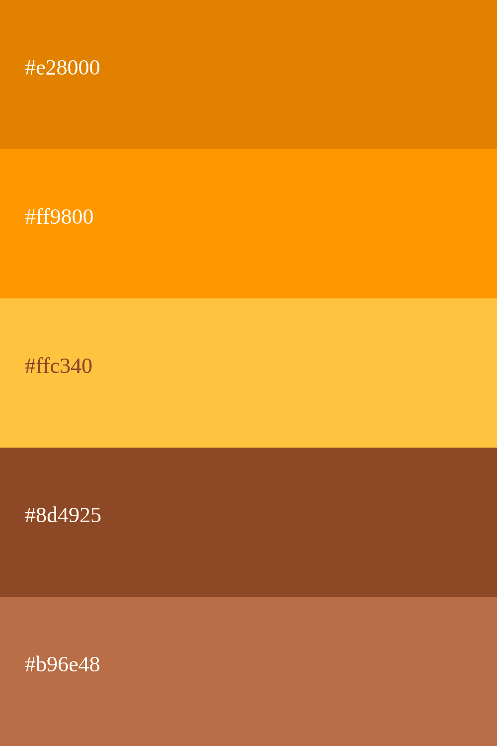 Orange and brown color
