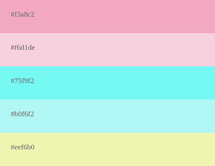 Pastel Color Palettes [Combinations and Coulor Codes]