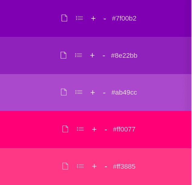 Purple and Magenta Color Palette