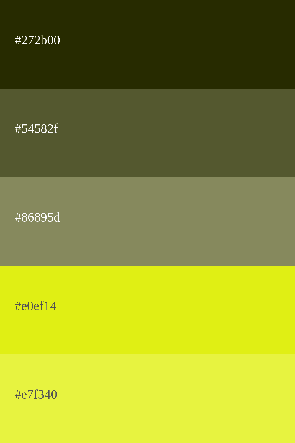 verde oliva e amarelo