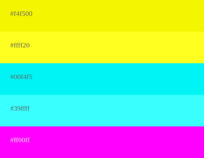 Yellow color triad palette