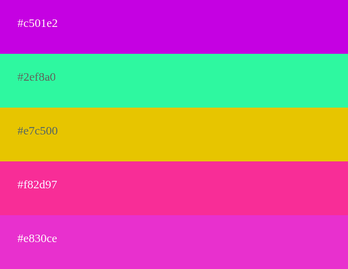 Neon Color Palette