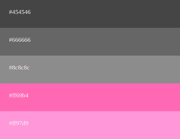 Graue und rosa Farbpalette