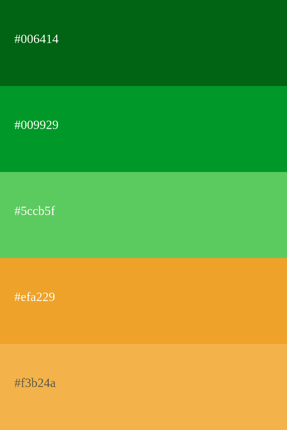 cor verde e laranja