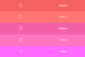 Analogous color scheme of pink