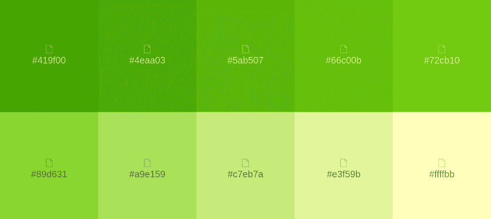 apple green color palette