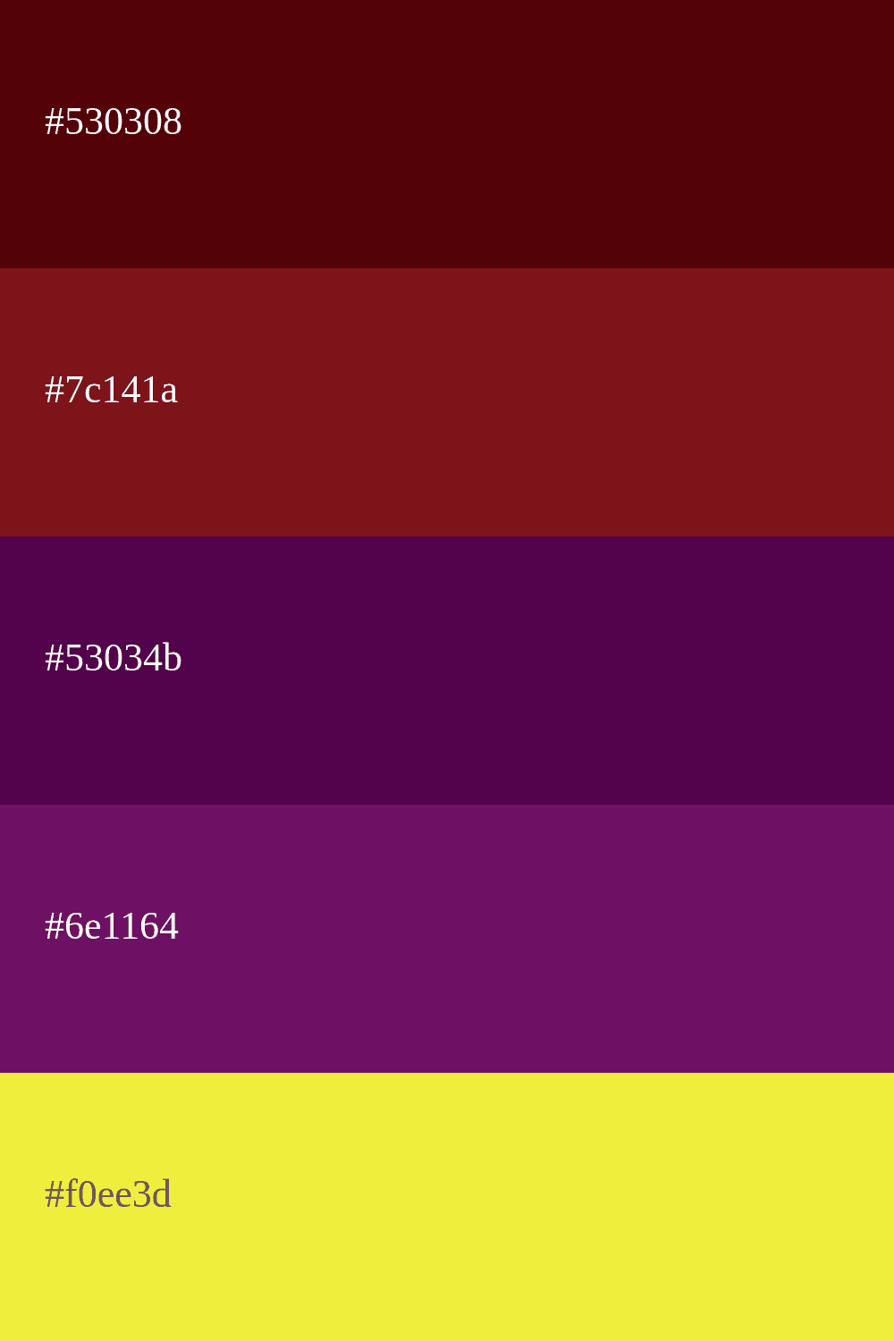 Burgundy Purple and Yellow Color Palette