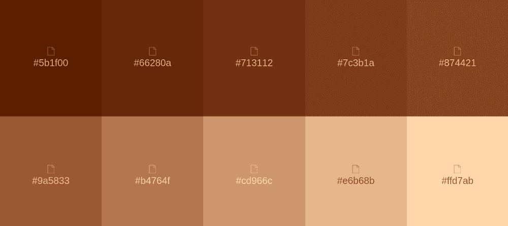 Paleta de colores marrón