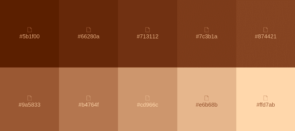 Palette de couleurs marron