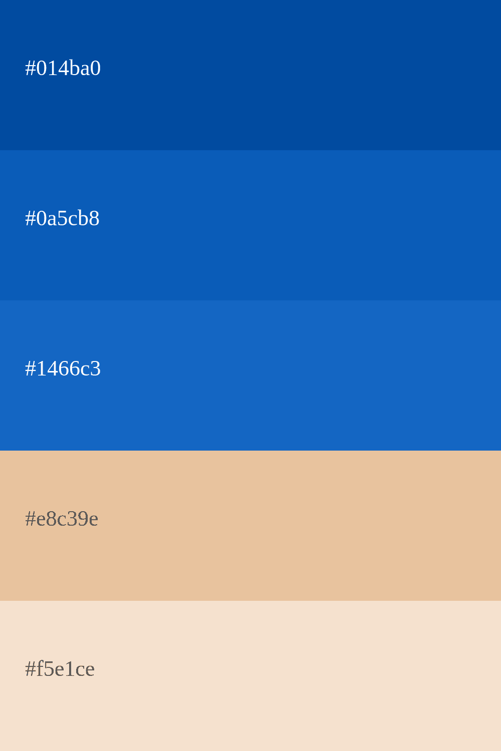 bleu électrique et beige