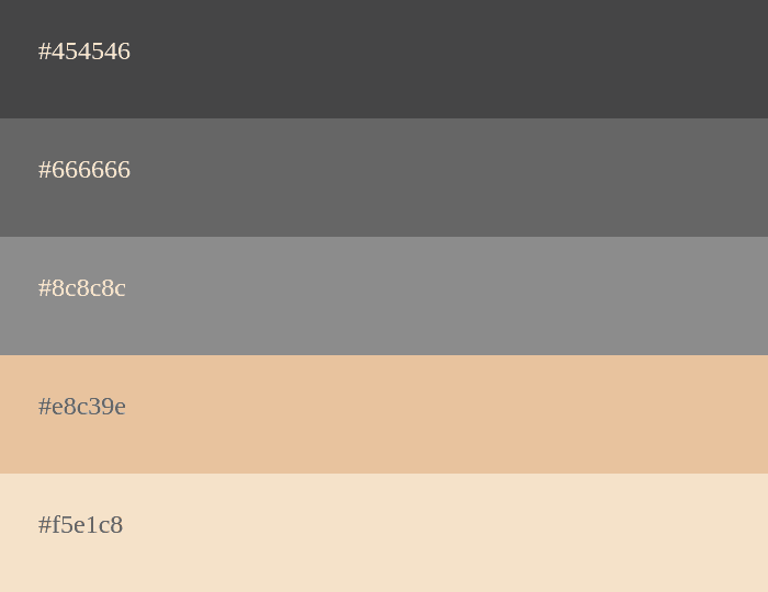 Gray and beige color palette