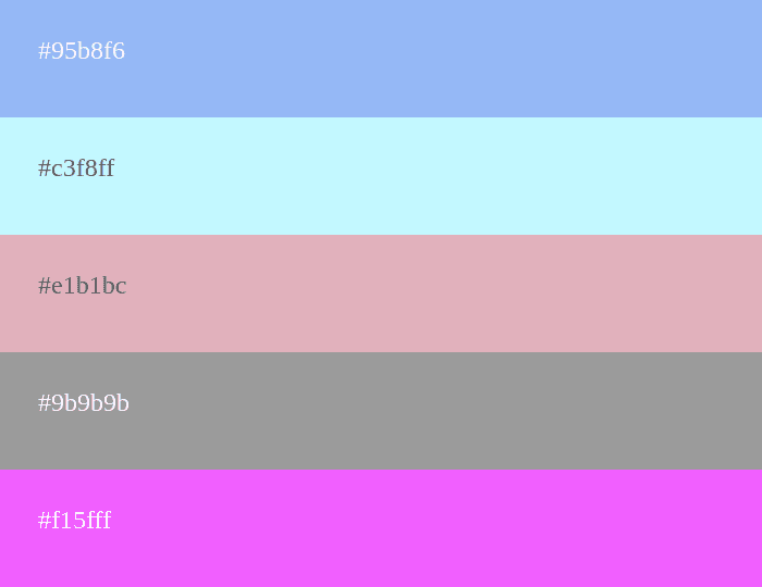 Pastel Color Palettes [Combinations and Coulor Codes]