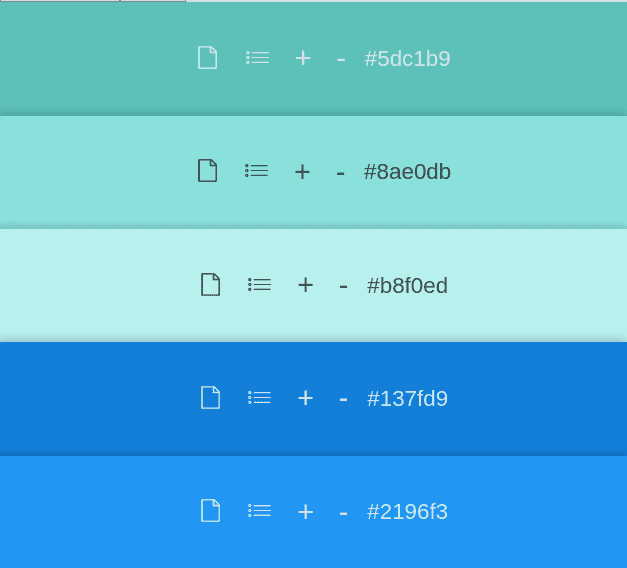 turquoise and blue color palette